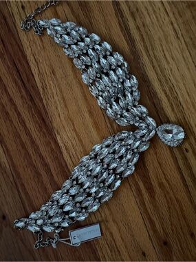 Crystal Statement Necklace - Clear Crystal